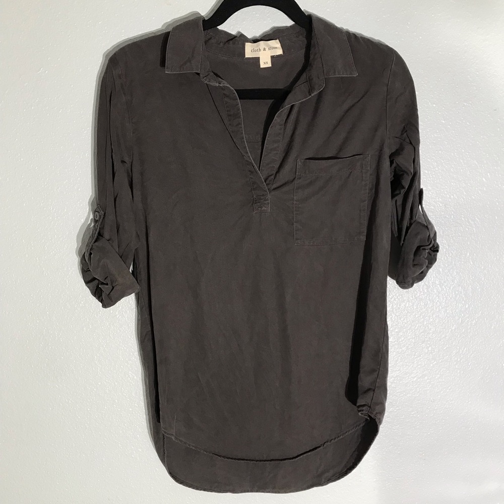 Cloth & Stone charcoal top XS